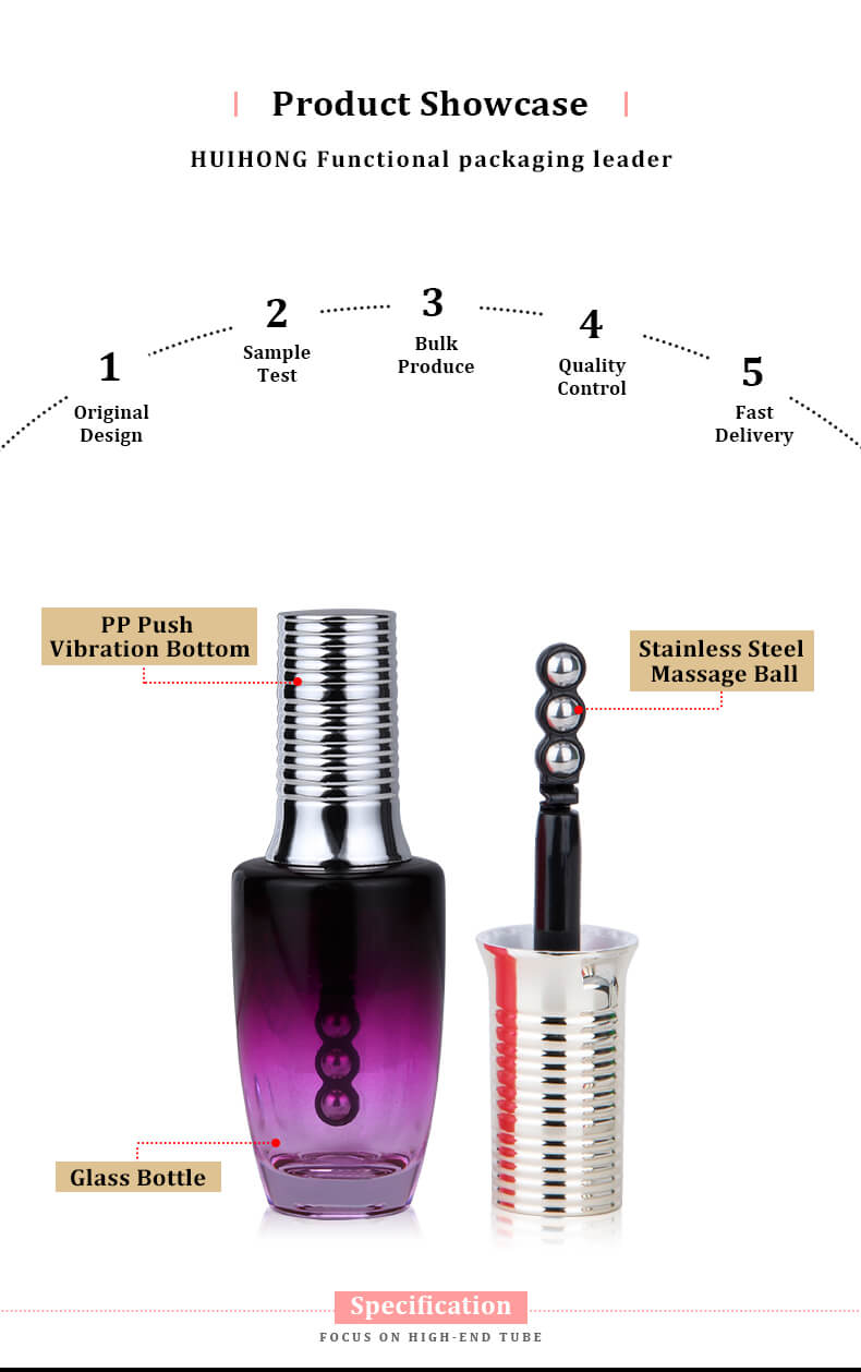 Massage ball glass bottle 