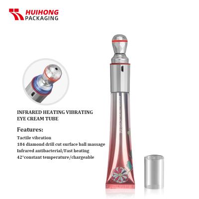화장품 포장을위한 진동 어플리케이터가있는 30ml 전기 아이 크림 마사지 튜브