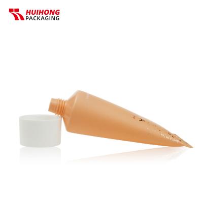 바디 로션을위한 50ml 플라스틱 부드러운 오렌지 크림 튜브