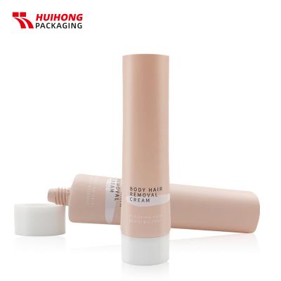80ml 바디 헤어 제거 크림 튜브가있는 나사 타원형 뚜껑 뚜껑