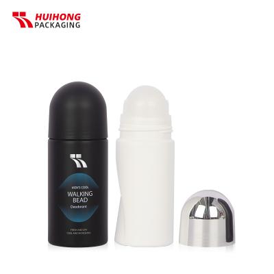 남자를 위한 방취제 병 콘테이너에 60ml 백색 까만 주문 PE 관 둥근 목록