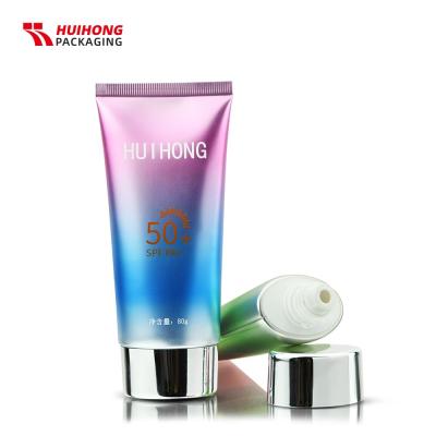80ml 그라데이션 부드러운 알루미늄 화장품 포장 적층 선 스크린 튜브
