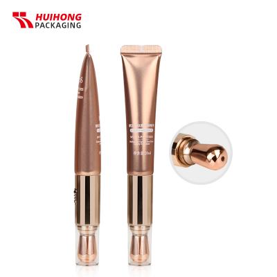 20ml 로즈 실버 다이아몬드 360 회전 아이 크림 마사지 PETG 뚜껑이있는 알루미늄 튜브
